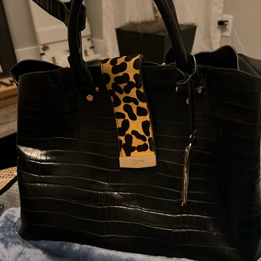 Dune London Black Leather Bag Purse